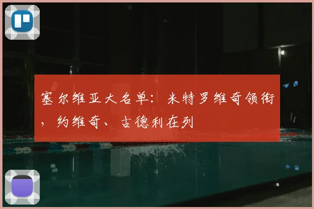 塞尔维亚大名单：米特罗维奇领衔，约维奇、古德利在列